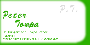peter tompa business card