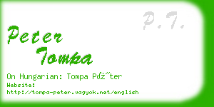 peter tompa business card
